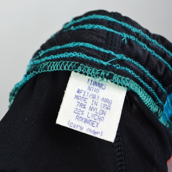 Vintage Nike Running Tights Track Pants Teal Black Purple Unisex size Large - Picture 2 of 11